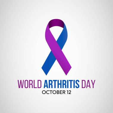 Dünya genelinde her yıl 12 Ekim 'de eklem illüstrasyonu gündemine ilişkin vektör illüstrasyonu.