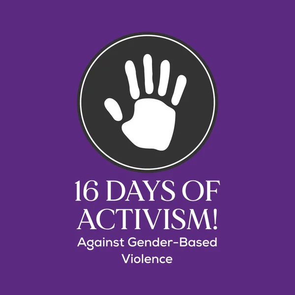 Days Activism Gender Based Violence Een Internationale Campagne Geweld Tegen — Stockvector