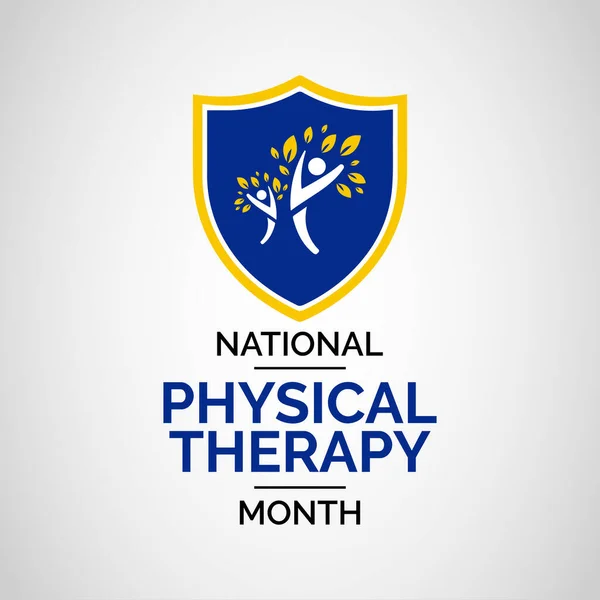 Každý Říjen Slavíme Národní Měsíc Fyzikální Terapie Každoroční Příležitost Zvýšit — Stockový vektor