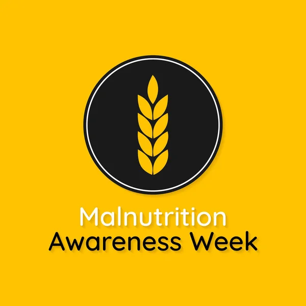 Illustrazione Vettoriale Sul Tema Della Settimana Sensibilizzazione Alla Malnutrizione Osservata — Vettoriale Stock