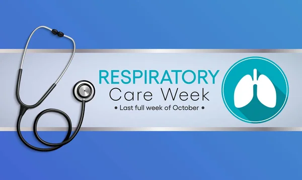 Illustrazione Vettoriale Sul Tema Della Settimana Cura Respiratoria Osservata Ogni — Vettoriale Stock