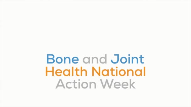 Kemik Ortak Sağlık Ulusal Eylem Haftası Konulu Video Animasyonu Her — Stok video