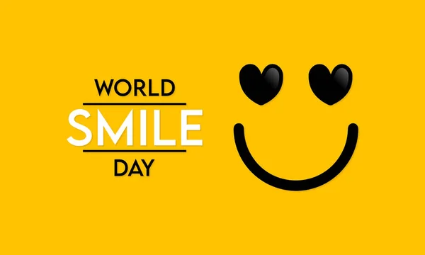 Vector Illustration Theme World Smile Day Observed Each Year October — Stock Vector