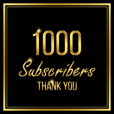 Bin ya da bin takipçi ya da abone başarı sembolü tasarımı, vektör illüstrasyonu.