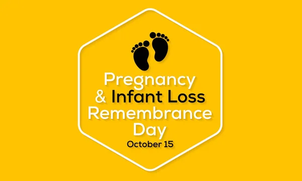 Hamilelik Bebek Kaybı Anma Günü Konulu Vektör Illüstrasyonu Her Yıl — Stok Vektör