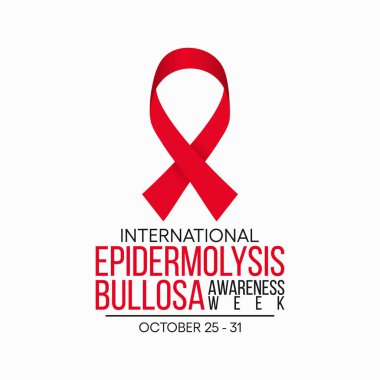 Epidermolysis Bullosa Farkındalık Haftası temasına ilişkin vektör illüstrasyonu her yıl 25 Ekim 'den 31 Ekim' e kadar gözlemlenir.