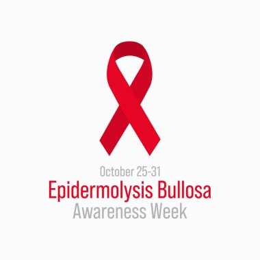 Epidermolysis Bullosa Farkındalık Haftası temasına ilişkin vektör illüstrasyonu her yıl 25 Ekim 'den 31 Ekim' e kadar gözlemlenir.