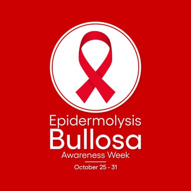 Epidermolysis Bullosa Farkındalık Haftası temasına ilişkin vektör illüstrasyonu her yıl 25 Ekim 'den 31 Ekim' e kadar gözlemlenir.