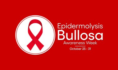 Epidermolysis Bullosa Farkındalık Haftası temasına ilişkin vektör illüstrasyonu her yıl 25 Ekim 'den 31 Ekim' e kadar gözlemlenir.