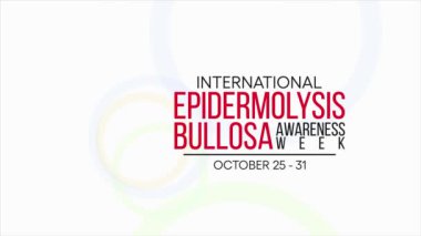 Epidermolysis Bullosa farkındalık haftası konulu video animasyonu her yıl 25 Ekim 'den 31 Ekim' e kadar gözlemlenmektedir. 4k hareket grafikleri.
