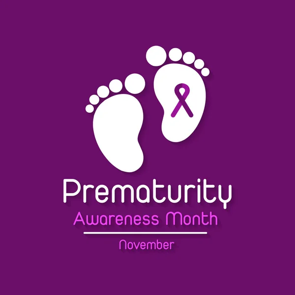Vector Illustration Theme Prematurity Awareness Month Observed Each Year November — Stock Vector