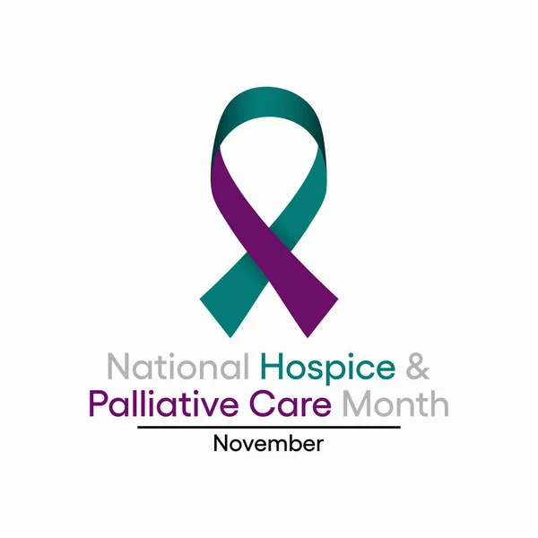 National Hospice Palliative Care Month 관찰되는 Vector — 스톡 벡터