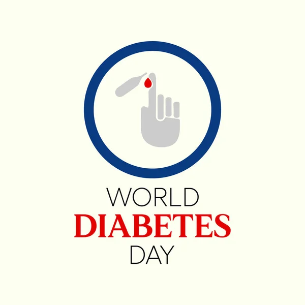 每年11月14日在全球范围内纪念世界糖尿病日 — 图库矢量图片