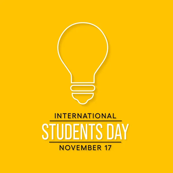 Vektor Ilustrasi Pada Tema Hari Pelajar Internasional Yang Merupakan Perayaan - Stok Vektor