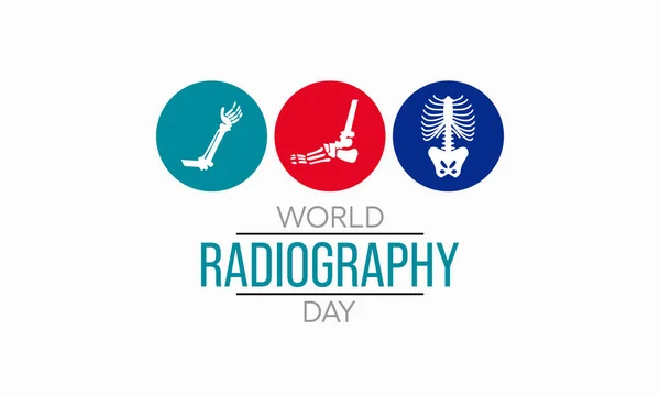 Dia Mundial Radiografia Evento Anual Que Promove Papel Imagem Médica — Vetor de Stock