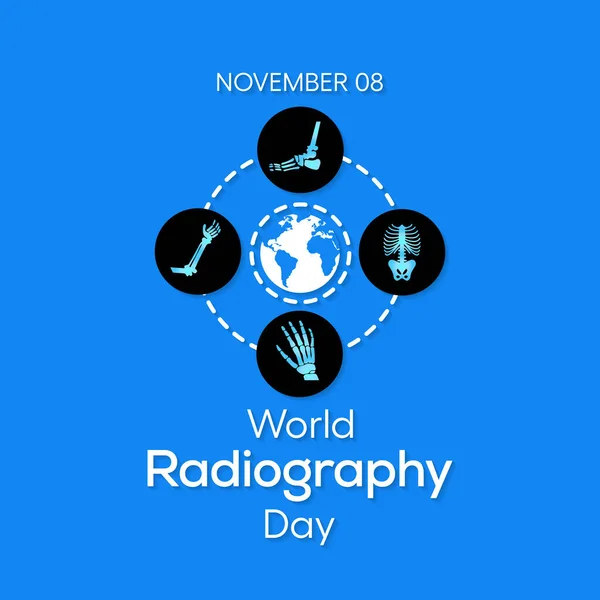 Всемирный День Радиографии Ежегодное Мероприятие Пропагандирующее Роль Медицинской Визуализации Современном — стоковый вектор