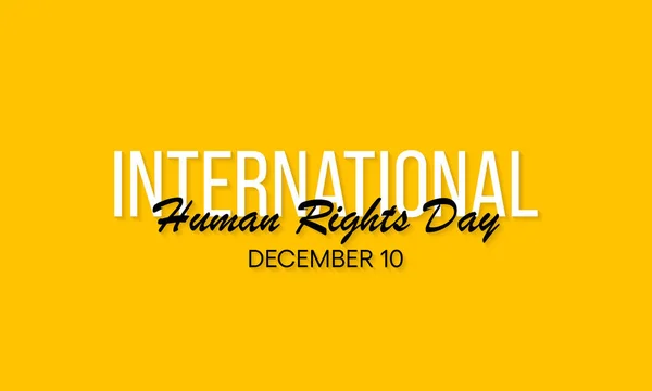 每年12月10日在全球范围内纪念国际人权日 — 图库矢量图片