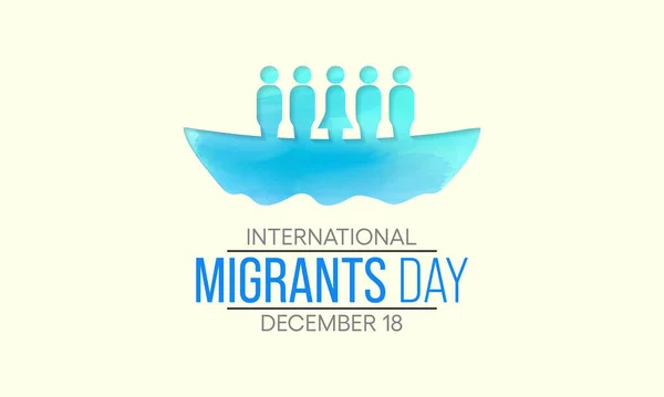 每年12月18日全球各地纪念国际移徙者日 — 图库矢量图片