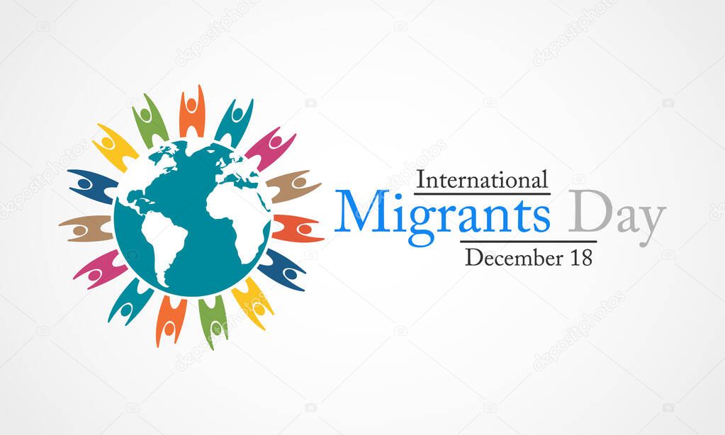 Vector illustration on the theme of International Migrants day observed each year on December 18th across the globe.