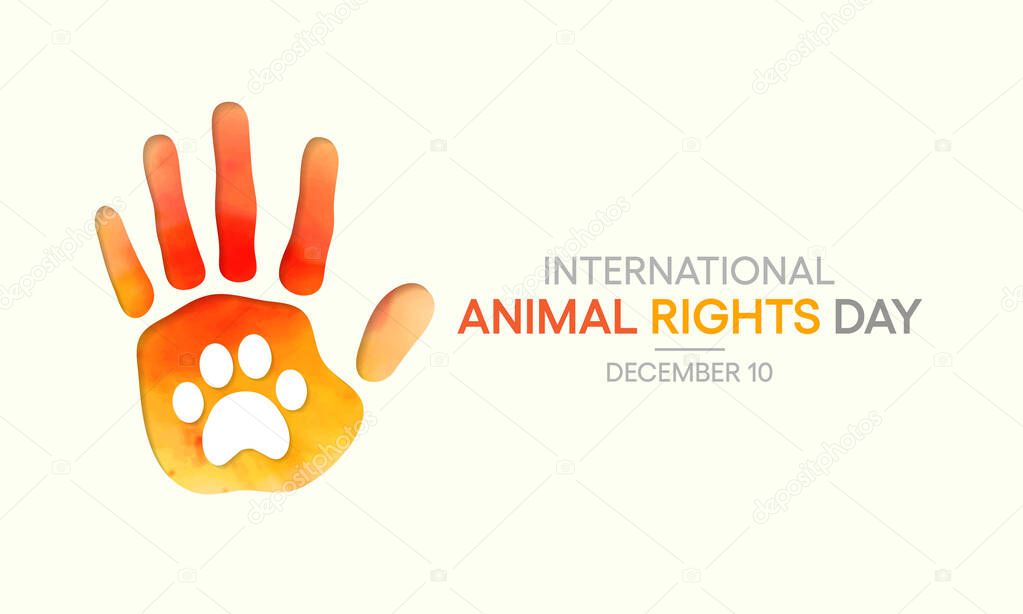 Vector illustration on the theme of International Animal rights day observed each year on December 10th across the globe.