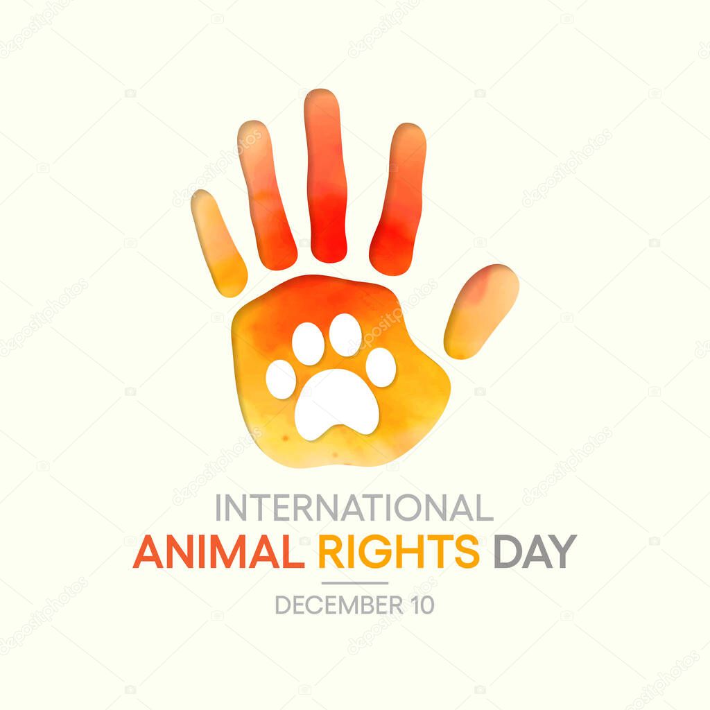 Vector illustration on the theme of International Animal rights day observed each year on December 10th across the globe.