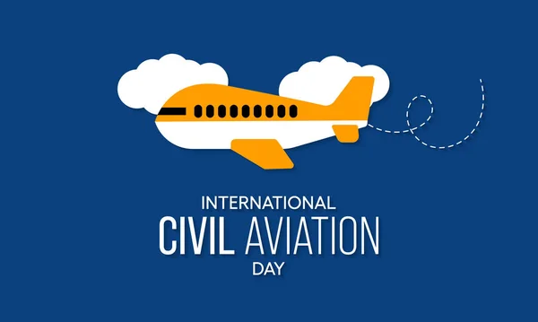 Ilustração Vetorial Sobre Tema Dia Internacional Aviação Civil Observado Todos —  Vetores de Stock