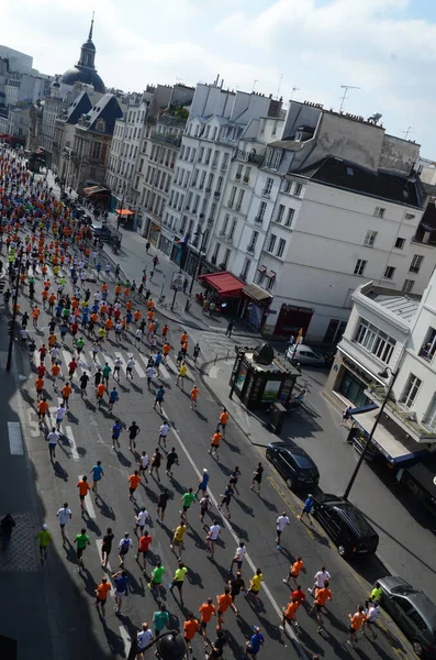 Maratona Corsa Strade Parigi — Foto Stock