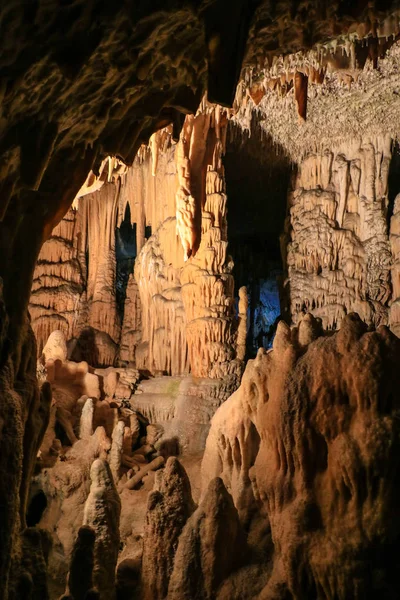Σταλακτίτες Και Σταλαγμίτες Εσωτερικό Σπήλαιο Postojna Postojna Jama Σλοβενία — Φωτογραφία Αρχείου