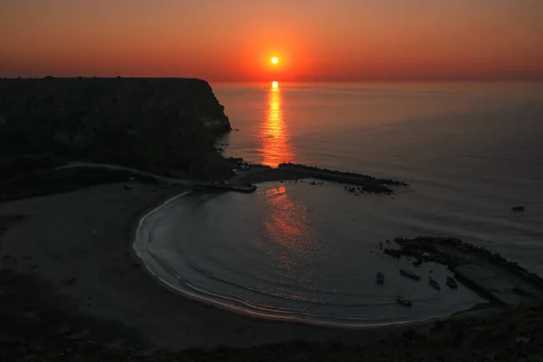 Praia de Bolata, perto da capa Kaliakra, Bulgária — Fotografia de Stock