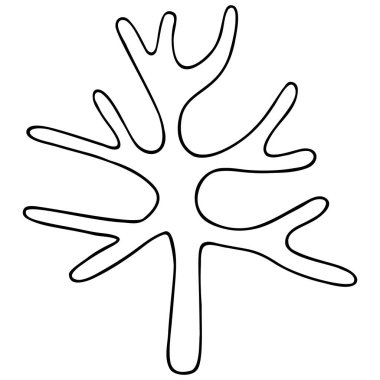 Mercan. Vektör çizimi. İzole edilmiş beyaz bir arkaplanda özet geç. Okyanustaki polip kolonilerinin iskeleti. Deniz omurgasız organizmaları. El çizimi tarzı. Robot resim. Çocuklar ve yetişkinler için boyama kitabı. Web tasarımı için fikir, kitaplar.