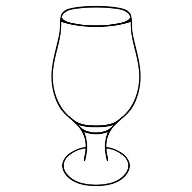 Alkollü bir içki için bir bardak. Robot resim. Bomboş. Vektör. İzole edilmiş beyaz bir arkaplanda özet geç. Doodle tarzı. Kokteyl camı. Serinletici bir kokteyl ve hafif bir aperatif için kristal kap. Alkol için bir bardak. Web tasarımı için fikir, menüler. 