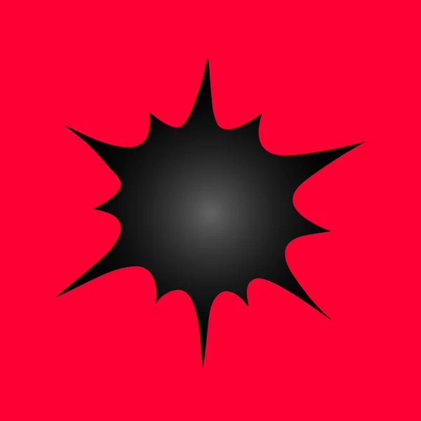 Bum Černá Díra Červené Stěně Mezera Vesmíru Vektorová Ilustrace Izolované — Stockový vektor
