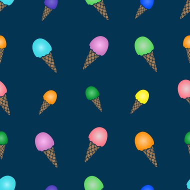 - Dondurma. Dondurma külahı. Bitmek bilmeyen bir süs. Kusursuz vektör deseni. Tecrit edilmiş Cyan arka planı. Düz stil. Çıtır waffle külahı. Web tasarımı, duvar kağıdı, kapak, ambalaj fikri. Yaz havası. Süt topu. Olumlu duygular alıyorum.