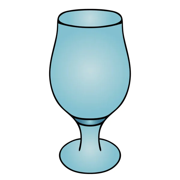 Een Glas Voor Een Alcoholische Drank Leeg Cocktailglas Gekleurde Vectorillustratie — Stockvector