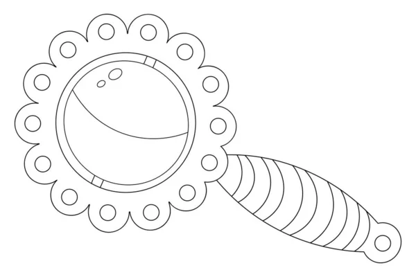 Sonajero Bebé Boceto Juguete Educativo Para Bebé Ilustración Vectorial Libro — Archivo Imágenes Vectoriales