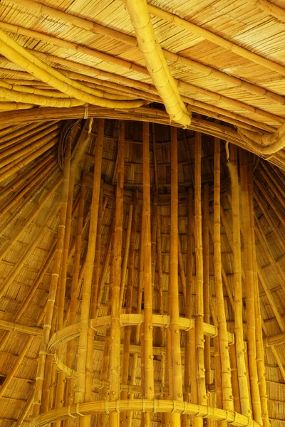 Vzor Dřeva Vytvořený Bambusem Listy Suchého Dřeva — Stock fotografie
