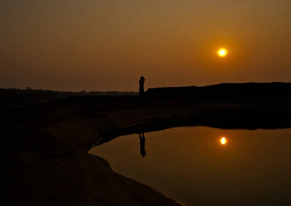 Unseen Sunset Rock Holes Stone View Sam Pan Bok Grand — Stock Photo, Image