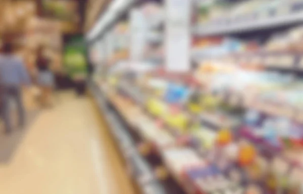 Supermarkt verschwommener Hintergrund — Stockfoto