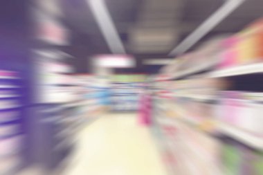 Süpermarket bulanık alışveriş arka plan