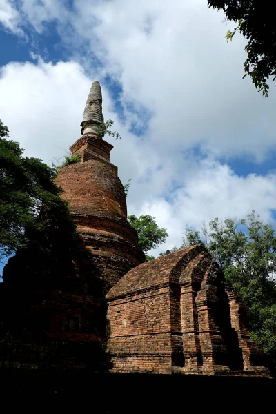 Wat nong langka historischer Park in nakhon chum kamphaeng phet, t — Stockfoto