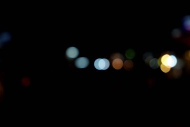 Soyut kentsel gece ışık bokeh, ufuk arka plan