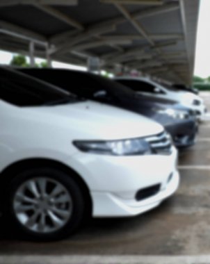 Bokeh ışık Arka Plan ile Soyut bulanıklık araba park