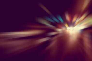 Bulanık Aydınlatma ve gece ışıkları, araç trafik hareket bulanıklığı 