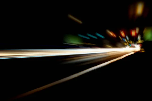 Blurry Illumination and night lights, car traffic motion blur — Stock Photo, Image