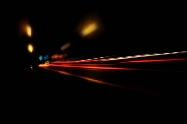 Blurry Illumination and night lights, car traffic motion blur — Stock Photo, Image