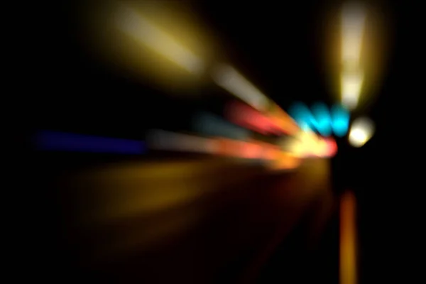Blurry Illumination and night lights, car traffic motion blur — Stock Photo, Image