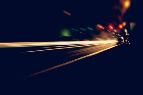 Blurry Illumination and night lights, car traffic motion blur — Stock Photo, Image