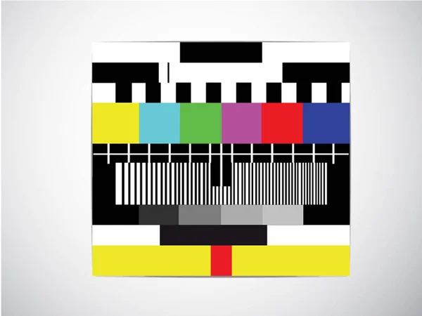 Ελέγξτε το φόντο της οθόνης τηλεόρασης, όταν το κανάλι TV έχει τεχνική προπλ — Διανυσματικό Αρχείο