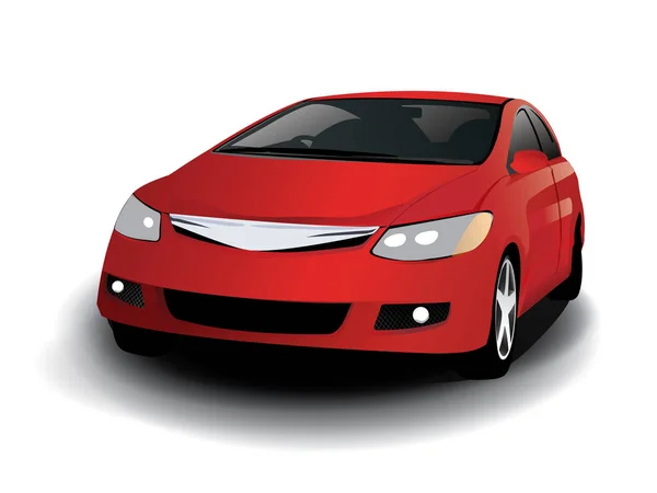 Vector esportes carro vermelho vista frontal —  Vetores de Stock