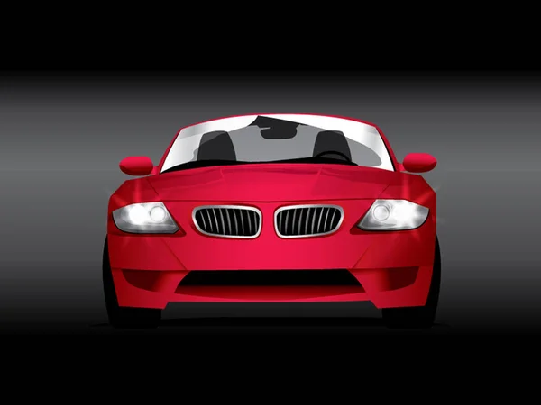 Vector illustratie. Auto rood — Stockvector